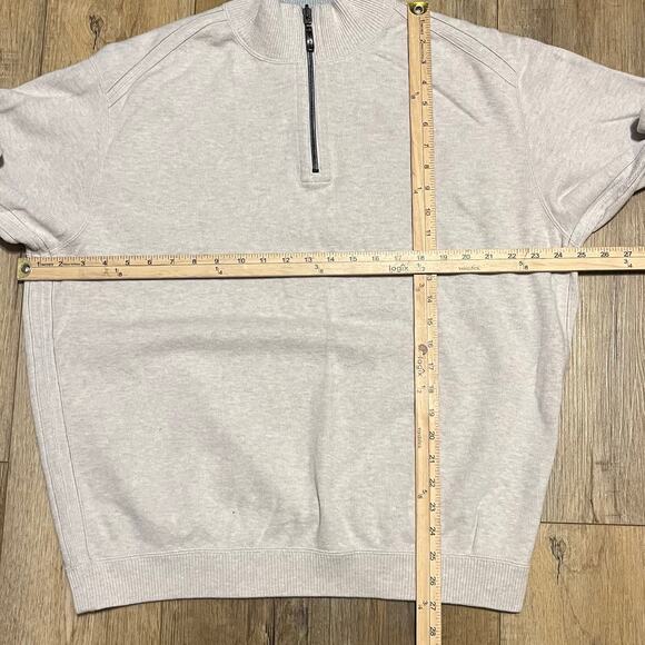 Tommy Bahama Flipshore Half-Zip Reversible Sweatshirt XL Beige/Gray Coastal Prep - Picture 9 of 9